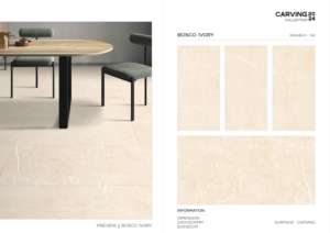 กระเบื้องพอร์ซเลนลายแกะสลักคลาสสิก ขนาด 600x1200 มม. รูปแบบขนาดใหญ่ พื้นผิวพรีเมียม สำหรับตกแต่งผนังและพื้น ภายในและภายนอกอาคาร ทันสมัย - Product Image 4