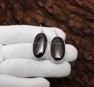 ต่างหูเงินสีดำโอนิกซ์925สเตอร์ลิงต่างหูอัญมณีต่างหูห้อยต่างหูแฮนด์เมดเครื่องประดับวันเกิดของขวัญสำหรับเพื่อน - Product Image 3