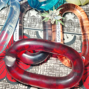 Eslabones de Cadena de Resina Transparentes de Gran Tamaño y Coloridos para Decoración de Paredes, Accesorios para Habitaciones, Todos los Colores Disponibles, Artesanías de Resina - Product Image 2
