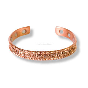 Bohemian Handmade <b>Copper</b> Kada <b>Bracelet</b> Healing Energy Wellness Cuff for Men Women Natural Balance Vintage Luxury Fashion Style - Product Image 6