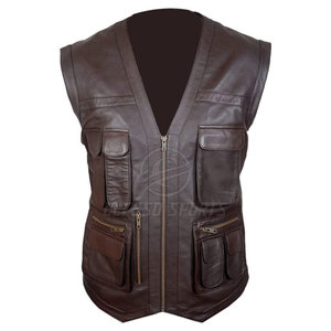 Chaleco de Cuero para Hombre, Diseño Personalizado, Color Sólido, Transpirable, Ropa de Calle, Oferta, Precio Razonable - Product Image 3