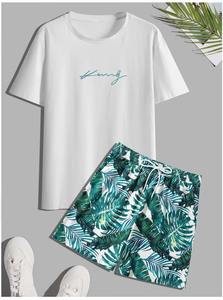 Camiseta de Manga Corta de Algodón Casual de Verano Estilo Hawaiano para Hombre con Pantalones Cortos de Playa hasta la Rodilla - Product Image 4