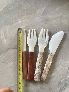 Cuillère artisanale en nacre avec manche en coquille, cuillères décoratives vintage pour servir des desserts, ensembles cadeaux - Product Image 6