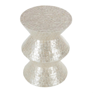 Premium Mother Of Pearl <b>Stool</b> Elegant Accent <b>Stool</b> For Home Decor And Interior Styling Solution MOP <b>Stools</b> - Product Image 3