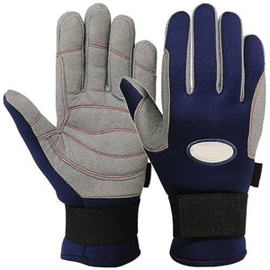 Gants de voile professionnels légers en cuir PU avec fermeture auto-agrippante, protection anti-UV pour hommes et femmes, taille 34, sports nautiques et plongée - Product Image 2