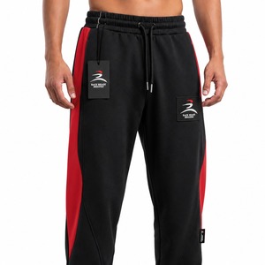 Custom Embroidery Logo Mid Waist Casual Loose Fit Wide Leg Baggy Heavyweight Breathable <b>Canvas</b> Sweatpants 100% Cotton All - Product Image 6
