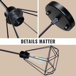 Retro Pendant <b>Lamp</b> Classic <b>Industrial</b> Hanging Ceiling Light with Metal <b>Shade</b> for Restaurant Cafe Kitchen Dining Room Home - Product Image 4