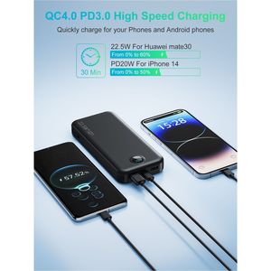 12000mAh USB C caricabatteria portatile a ricarica rapida Display a LED esterno batteria Pack telefono caricabatterie banche di alimentazione centrale - Product Image 3