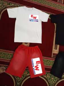 Custom Men Shorts t Shirt <b>Set</b> Streetwear Washed Distressed Cotton Oversized Blank Men Summer <b>Sets</b> - Product Image 3