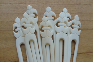 เข็มกลัดผมทรงแท่งยาวทำจากกระดูก |   เครื่องประดับผมน้ำหนักเบาและเรียบลื่น - Product Image 5