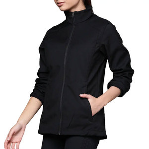 Wholesale Finished Woven 100% Polyester Fleece Lined Waterproof Windbreaker <b>Jacket</b> for <b>Womens</b> Outdoor Activewear - Product Image 3