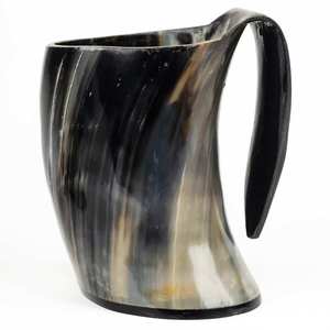 Best Quality Polished Religious Animal Buffalo Horn Eco-Friendly <b>Large</b> Capacity Drinking <b>Mug</b> India Viking Tankard Custom - Product Image 2
