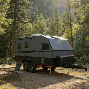 4x4 Off Road Camper Trailer with Kitchen Bathroom Sleeping Space Customizable Steel <b>Motorhome</b> for Overland Tours - Product Image 1