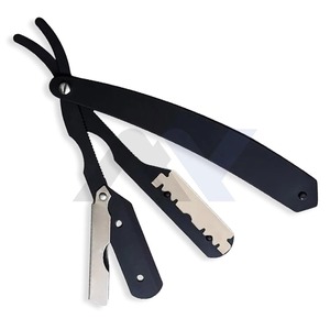 Rasoir de sécurité professionnel en acier inoxydable à lame droite avec verrouillage pivotant, pour hommes, femmes, barbiers et salons de coiffure - Product Image 5
