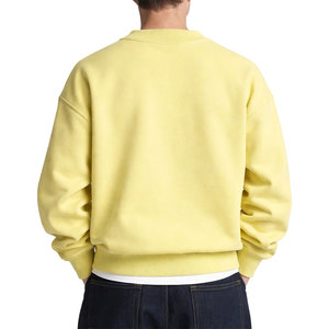 High Quality Winter Plain Yellow <b>Sweatshirt</b> Unisex Crewneck Oversized Fleece Pullover Casual Streetwear Digital Custom Logo 100% - Product Image 4