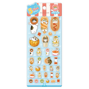 Mofusand - Hoja de pegatinas de gelatina de 5 tamaños, 5 tipos, calcomanías de PVC de personajes coreanos, DAP, pegatinas decorativas troqueladas de personajes coreanos para - Product Image 1