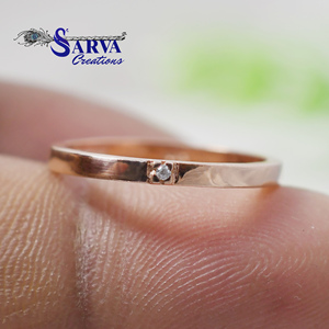 Elegant Rose Gold <b>CZ</b> Gemstone <b>Ring</b> 925 Sterling Silver Minimalist Wedding Band Delicate Engagement Jewelry Women Everyday - Product Image 5