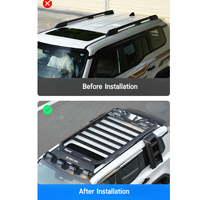 Accessoires de mise à niveau de voiture, plateforme porte-bagages, porte-bagages en aluminium, galerie de toit pour Toyota Prado 150 250, accessoires de galerie de toit