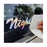 Autocollants en vinyle holographique arc-en-ciel personnalisés de haute qualité, imperméables, résistants aux UV, écologiques, pour vitres de voiture et pare-brise