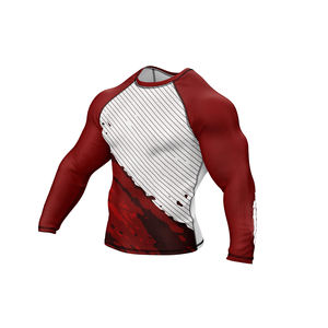 เสื้อคอมเพรสชั่นแขนยาวสำหรับผู้ชาย ป้องกันแสงแดด UPF 50+ ผ้าวอร์สต์ ระบายอากาศดี เหมาะสำหรับกีฬา ยิวยิตสู และการออกกำลังกาย - Product Image 2