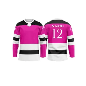 Camiseta de Hockey sobre Hielo de Alta Calidad, Camisetas Personalizadas para Equipos, Uniforme de Hockey Sublimado, Tejido Transpirable de Secado Rápido - Product Image 1