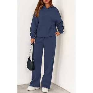 ชุดเซ็ตเสื้อฮู้ดและกางเกงจ็อกเกอร์ทรงหลวมสำหรับผู้หญิง - Product Image 5