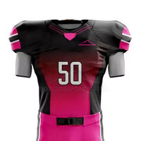 Uniforme de football américain pour hommes adultes, fabriqué en polyester 100% avec impression par transfert thermique, respirant, de haute qualité, conçu pour garder les joueurs au frais