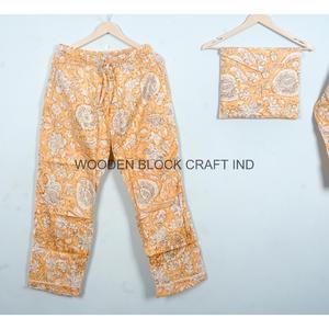 Conjunto de Pijama de Algodón 100% con Estampado Floral Hecho a Mano, Traje de Dormir Indio para Mujer, Venta al Por Mayor al Mejor Precio - Product Image 5
