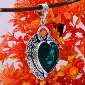Colgante de Turmalina Azul de Diseño en Plata de Ley 925 con Topacio Azul, Regalo de Joyería para Ella en Aniversario, Cumpleaños o Boda - Product Image 2