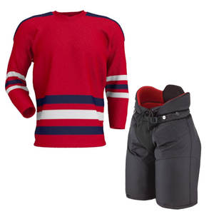 Maillots de hockey sur glace personnalisés en gros avec bandes en twill et logo d'équipe – Uniformes OEM - Product Image 1