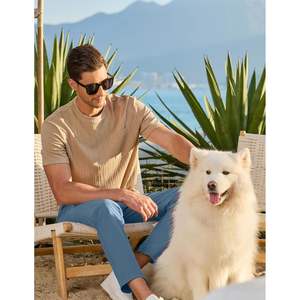 2025 Men's Casual <b>Stretch</b> Golf Pants Waist Tapered Lightweight Comfy Chino <b>Trousers</b> with Zipper Pockets Plain Dyed - Product Image 5