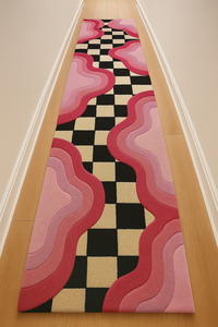 Tapis en laine tufté à la main de luxe personnalisé, design carré moderne, adapté aux animaux domestiques, antidérapant, à poils longs, beige taupe, fait main en Inde, idéal pour pique-nique - Product Image 4