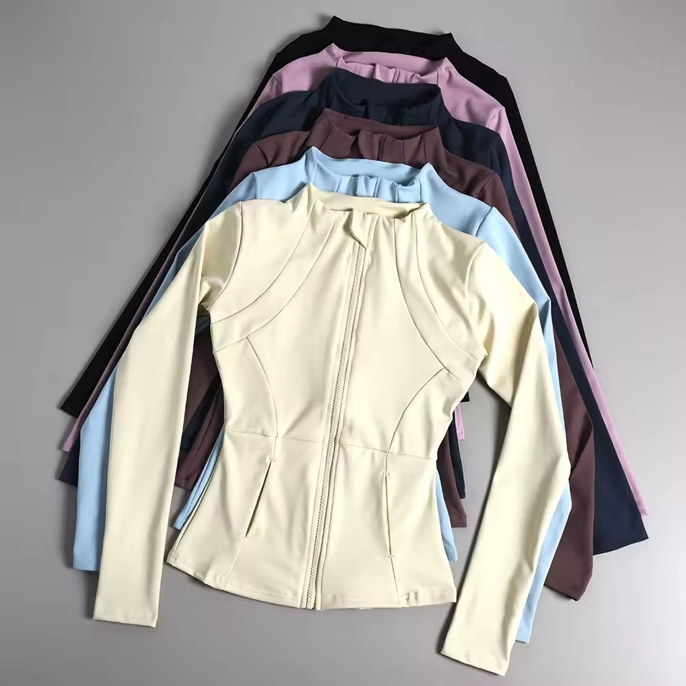 Running Wear Athletic Sports Yoga Tops for Women Long Sleeve Shirt Sports Jacket Women Yoga Wear Golf Jacket