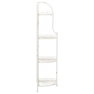 Whitewashed Pine <b>Wood</b> <b>Rustic</b> Corner Plant Stand Wholesale - Product Image 4