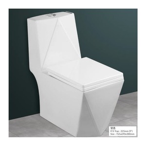Inodoro moderno S Trap de una pieza para baño WC occidental de cerámica con doble descarga modelo de exportación de artículos sanitarios compactos - Product Image 2