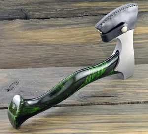 Hacha Vikinga Forjada a Mano de Acero con Mango de Resina, Grado Industrial, 450mm, Herramienta para Cortar Madera, Supervivencia y Camping al Aire Libre - Product Image 3