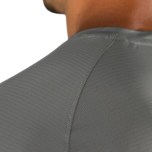Camiseta Deportiva de Manga Larga para Hombre, Color Gris Acero, Ajuste Atlético Premium, para Correr, Gimnasio, Fitness, Ropa Deportiva de Alto Rendimiento - Product Image 3