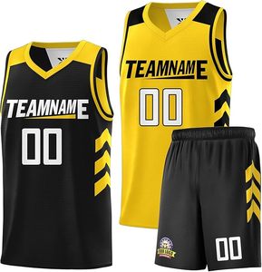 Maillots de basket-ball personnalisés respirants à manches courtes avec logo frontal, impression par transfert thermique 2025 - Product Image 1