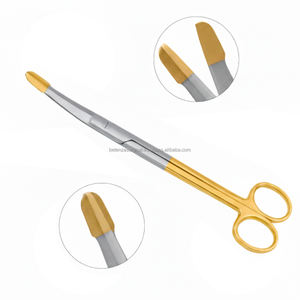 กรรไกรยกกระชับใบหน้า Solz Gold Tip Manual Stainless Steel Tungsten Carbide - ชุดเครื่องมือสำหรับศัลยกรรมตกแต่งใบหน้า ใบมีดโค้ง 20 ซม. - Product Image 1