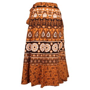 Trendy Magic <strong>Wrap</strong> Cotton <strong>Skirt</strong> for Girls/Women SW0409 Hand Block Print <strong>Wrap</strong> <strong>Skirts</strong> - Product Image 6