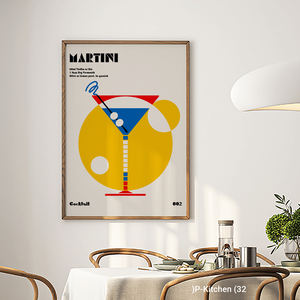 Impresión en lienzo para cocina, póster retro de cóctel Martini, decoración de pared de bar vintage para interior de cocina - Product Image 3