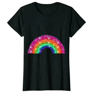 Style décontracté femmes grande taille col rond T-Shirt marque privée fabricant strass graphique solide Logo personnalisé pour adultes - Product Image 2