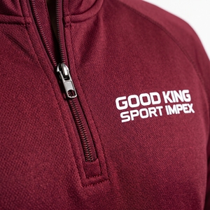 Burgundy Oversized Zipper Sweatsuit <b>Mens</b> Twin <b>White</b> Stripes Zip Hoodie Varsity Chest Print Cuffed <b>Joggers</b> Maroon Zip Hooded Sets - Product Image 6