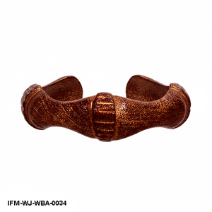 Bracelet manchette en bois vintage fait main, texturé et sculpté, style ethnique, pour femme, cadeau de bijoux ethniques - Product Image 2