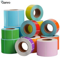 Rouleau d'étiquettes thermiques directes personnalisées vierges 58x40mm 500 pièces pour emballage alimentaire, étiquettes thermiques continues