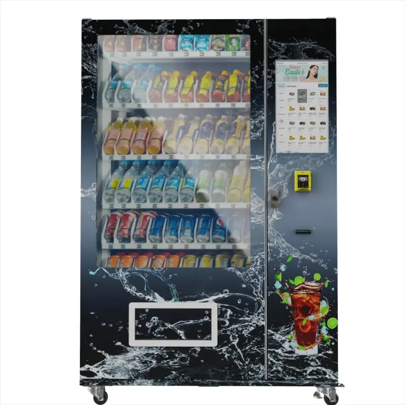 Vários lanches e bebidas combinação refrigeração vending machine