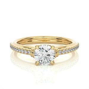 Fine Jewelry Lab Grown Diamond Round Brilliant Cut <b>Vintage</b> <b>Rings</b> 14K 18K 22K <b>Gold</b> Plated Women's <b>Ring</b> Solid <b>Gold</b> Wholesale Items - Product Image 1