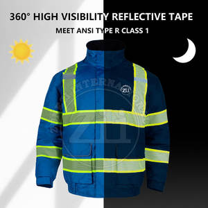 เสื้อแจ็คเก็ตซอฟต์เชลล์สะท้อนแสงกันน้ำ ANSI Class 1 คุณภาพสูง ผลิตตามสั่ง ขายส่งจากโรงงานโดยตรง พร้อมโลโก้ - Product Image 3