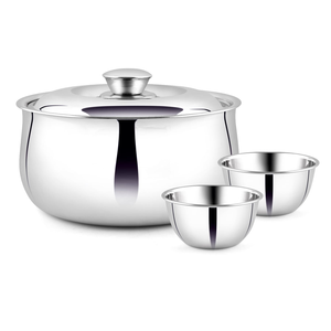 Boîte de conservation en acier inoxydable de qualité alimentaire avec couvercle hermétique, pot à gratin rond artisanal de qualité supérieure - Product Image 5
