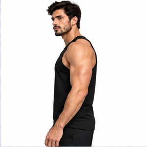 Mens Gym Tank Top High Quality Breathable <b>Muscle</b> <b>Vest</b> Quick Dry Fitness Sportswear Sleeveless Singlet Custom Logo Plus Size OEM - Product Image 3